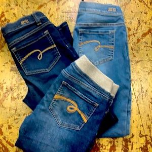 3 pairs justice size 14 2 legging/jegging 1 crop